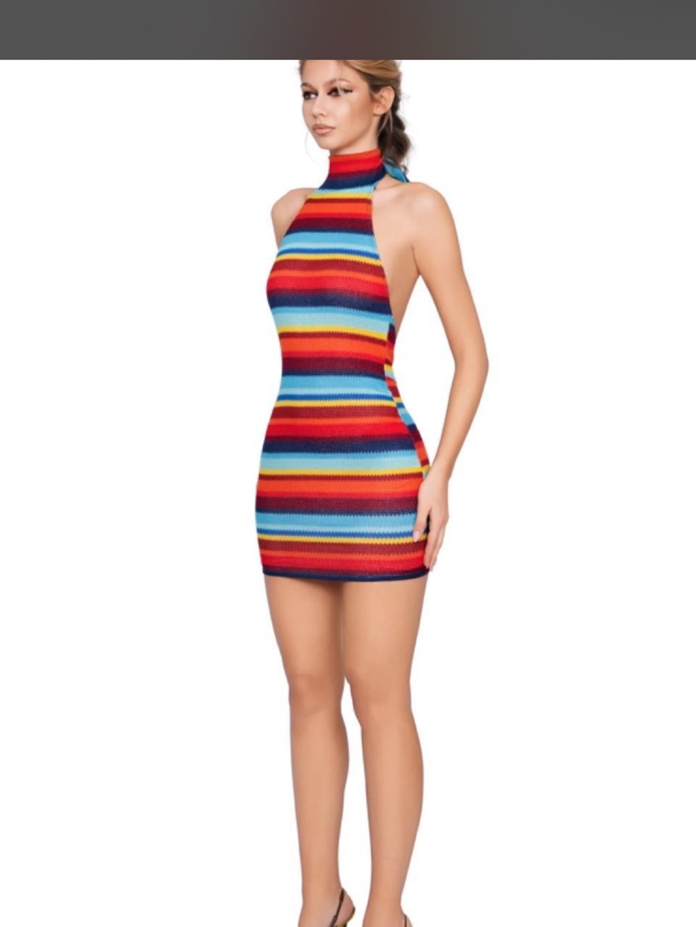 Coucoo Vezzena high neck mini dress in electric! Size S!
Worn once